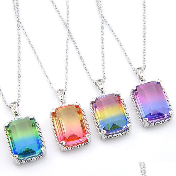 pendant necklaces 6pcs gorgeous shiny rec bi color tourmaline gems 925 sier necklaces women pendants jewelry with chain drop delivery dh6mv, Silver
pendant necklaces 6pcs gorgeous shiny rec bi color tourmaline gems 925 sier necklaces women pendants jewelry with chain drop delivery dh6mv, Silver