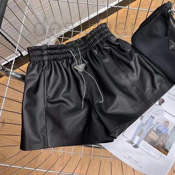 women's jumpsuits & rompers designer european 2022 light luxury leather shorts elastic waist casual lambskin wide leg pants loose and v, Black;white
women's jumpsuits & rompers designer european 2022 light luxury leather shorts elastic waist casual lambskin wide leg pants loose and v, Black;white