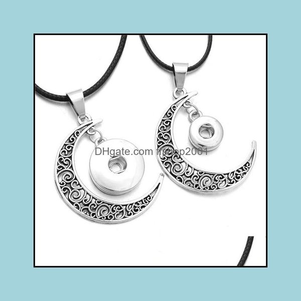 pendant necklaces moon pendant fit 12mm 18mm snap button necklace black rope chains jewelry for women men drop delivery 2021 neckla dhm47, Silver
pendant necklaces moon pendant fit 12mm 18mm snap button necklace black rope chains jewelry for women men drop delivery 2021 neckla dhm47, Silver