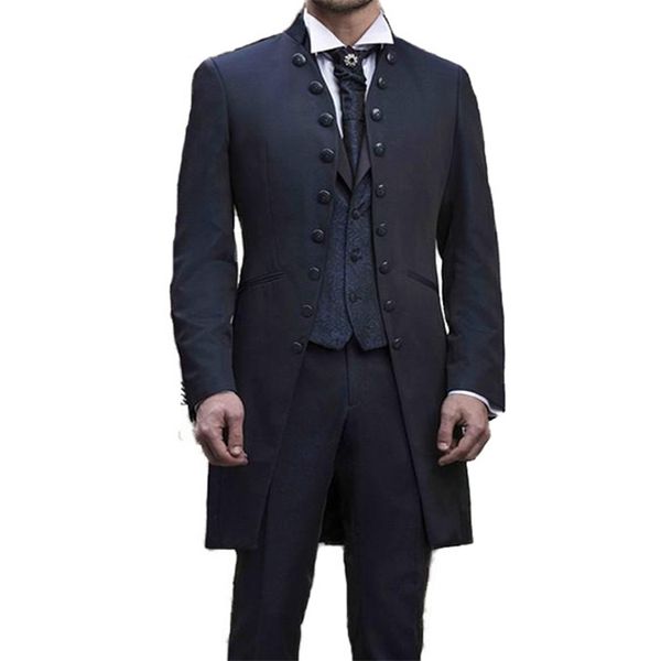 men's suits blazers double breasted wedding suits with stand collar 3 piece custom groom tuxedos man set suit long jacket vest with pan, White;black
men's suits blazers double breasted wedding suits with stand collar 3 piece custom groom tuxedos man set suit long jacket vest with pan, White;black