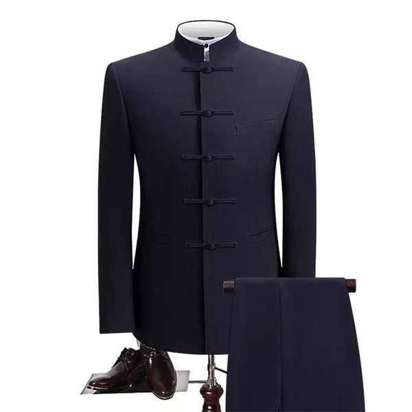 men's suits blazers tailor made chinese style stand collar suit men's two-piece tang suit wedding man dress mao suits set 220909, White;black
men's suits blazers tailor made chinese style stand collar suit men's two-piece tang suit wedding man dress mao suits set 220909, White;black
