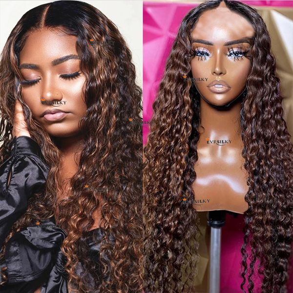 ombre chocolate brown deep cruly wave wig v part 100% virgin human hair women u shape unprocessed half wig peruvian 250density 30in', Black
ombre chocolate brown deep cruly wave wig v part 100% virgin human hair women u shape unprocessed half wig peruvian 250density 30in', Black