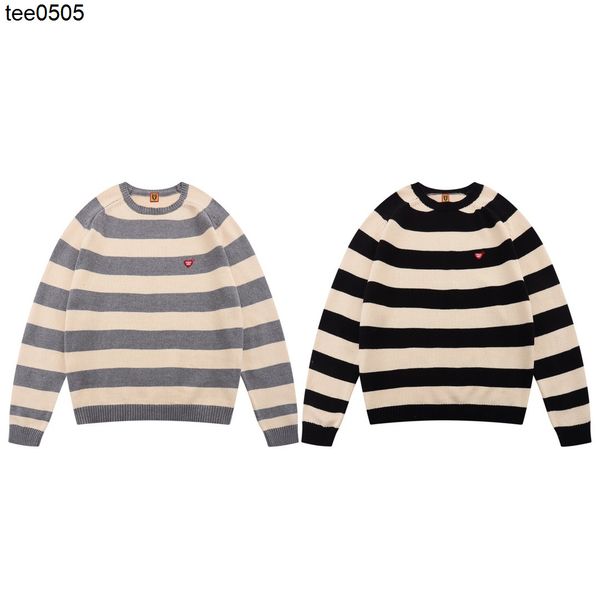 brand human made love embroidery stripe loose knit sweater men and women, Black
brand human made love embroidery stripe loose knit sweater men and women, Black