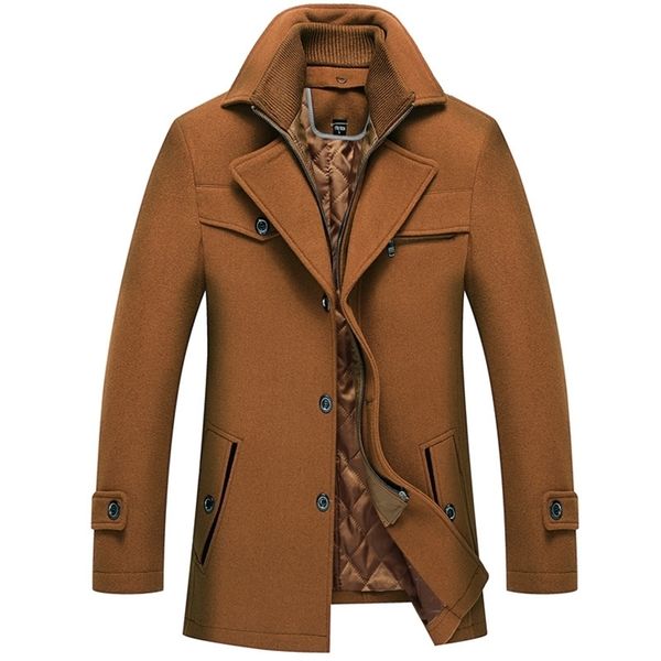 men's wool blends winter men's woolen windbreaker coat solid color single breasted trench slim fit business casual wool jacket ble, Black
men's wool blends winter men's woolen windbreaker coat solid color single breasted trench slim fit business casual wool jacket ble, Black