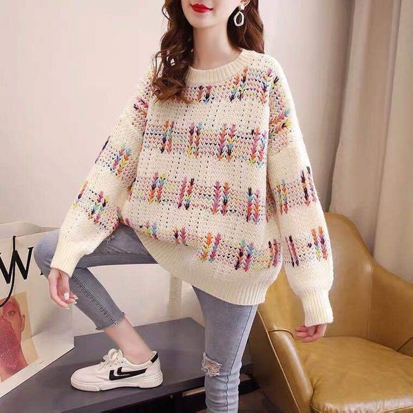 women s sweaters autumn and winter japanese loose knit sweater casual fashion ladies round neck long sleeve pullover blouse women 220908, White;black
women s sweaters autumn and winter japanese loose knit sweater casual fashion ladies round neck long sleeve pullover blouse women 220908, White;black