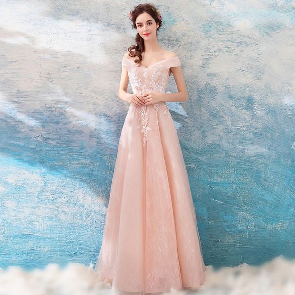 2023 dusky pink prom dresses a line off shoulder lace appliques tulle floor length homecoming party dress evening gowns, Black
2023 dusky pink prom dresses a line off shoulder lace appliques tulle floor length homecoming party dress evening gowns, Black