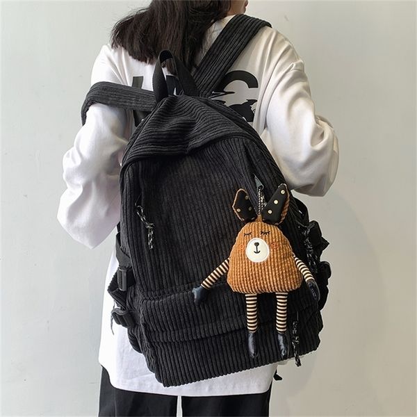 backpack vintage corduroy anti-theft fashion women pure color cute school bag for teenage girls travel shoulder backbag 220909
backpack vintage corduroy anti-theft fashion women pure color cute school bag for teenage girls travel shoulder backbag 220909