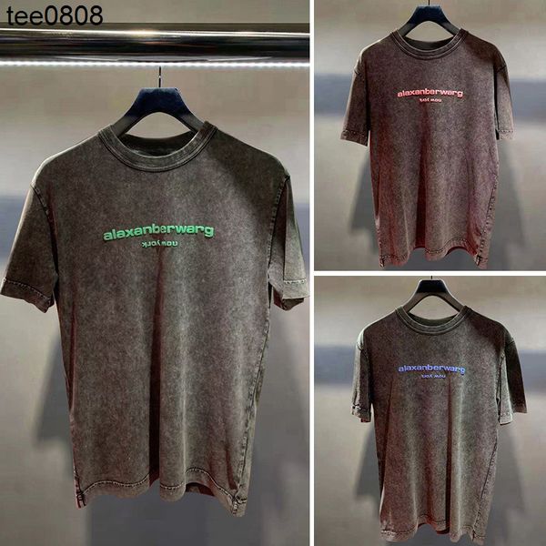 aw dawangjia tee 2022 spring and summer washed old alphabet printed t-shirt casual loose round neck men's and women's top, White
aw dawangjia tee 2022 spring and summer washed old alphabet printed t-shirt casual loose round neck men's and women's top, White