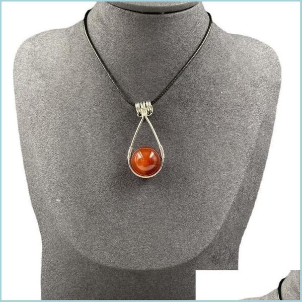 pendant necklaces anxiety necklace wire wrapped pendant red agate rough stone natural crystal rolling ball drop delivery 2021 jewelry dht1k, Silver
pendant necklaces anxiety necklace wire wrapped pendant red agate rough stone natural crystal rolling ball drop delivery 2021 jewelry dht1k, Silver