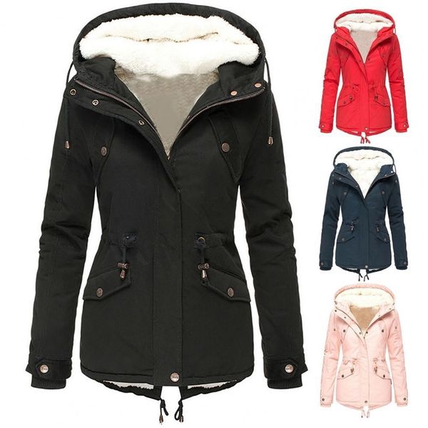 women's down parkas winter quilted coats women parkas single-breasted hooded jacket women thick plush lining overcoat doudoune femme 22, Black
women's down parkas winter quilted coats women parkas single-breasted hooded jacket women thick plush lining overcoat doudoune femme 22, Black