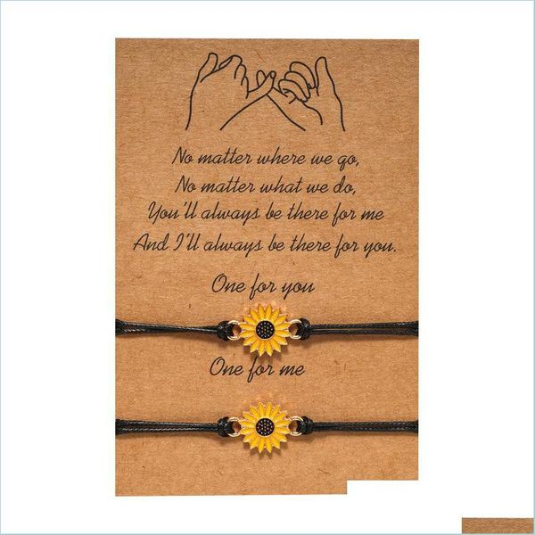 charm bracelets friendship card bracelet personalized alloy drip oil sunflower wax thread woven jewelry drop delivery 2021 bracelets c dhudz, Golden;silver
charm bracelets friendship card bracelet personalized alloy drip oil sunflower wax thread woven jewelry drop delivery 2021 bracelets c dhudz, Golden;silver