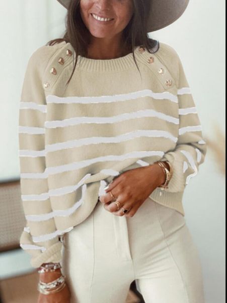 winter women sweater warm round neck pullover strap shoulder buttons striped fashion casual knitted striped female slim fit matched color da, White;black
winter women sweater warm round neck pullover strap shoulder buttons striped fashion casual knitted striped female slim fit matched color da, White;black