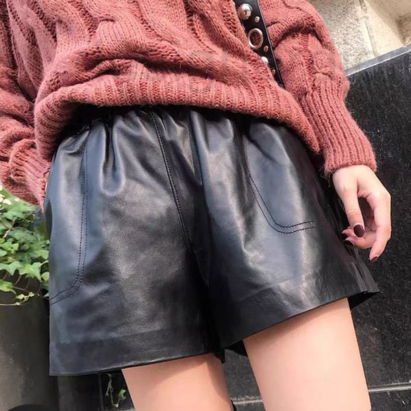 women's jumpsuits & rompers designer sheep skin leather shorts women's new autumn and winter high waist elastic pants wide leg tip, Black;white
women's jumpsuits & rompers designer sheep skin leather shorts women's new autumn and winter high waist elastic pants wide leg tip, Black;white