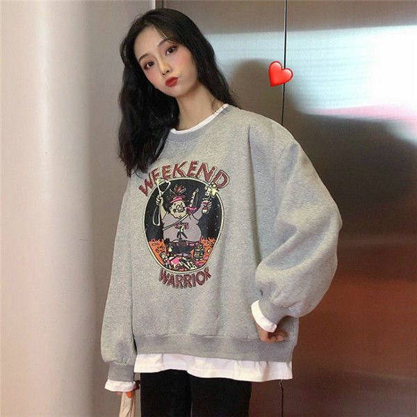 women s hoodies sweatshirts fake two pieces crewneck pullover sweatshirt loose kawaii casual long sleeve sudaderas para mujer kpop clothes 2, Black
women s hoodies sweatshirts fake two pieces crewneck pullover sweatshirt loose kawaii casual long sleeve sudaderas para mujer kpop clothes 2, Black