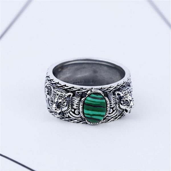 s925 silver tiger head ring retro sterling silver inlaid malachite double tiger head ring men and women trend hip hop turquoise ri202p254o
s925 silver tiger head ring retro sterling silver inlaid malachite double tiger head ring men and women trend hip hop turquoise ri202p254o