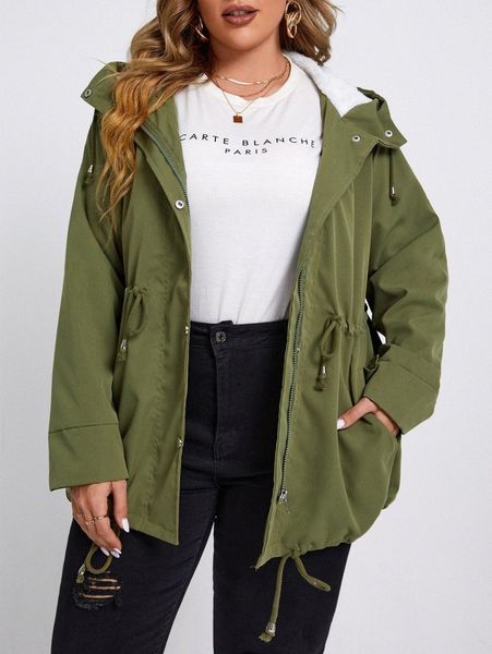 plus size outerwear & coats plus drawstring slant pockets hooded coat n9v1#, Black
plus size outerwear & coats plus drawstring slant pockets hooded coat n9v1#, Black