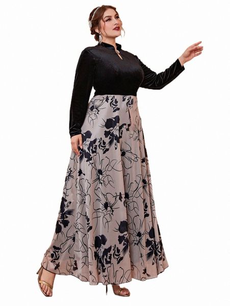 plus size dresses plus floral print keyhole neckline belted maxi dress a1hq#, Black
plus size dresses plus floral print keyhole neckline belted maxi dress a1hq#, Black