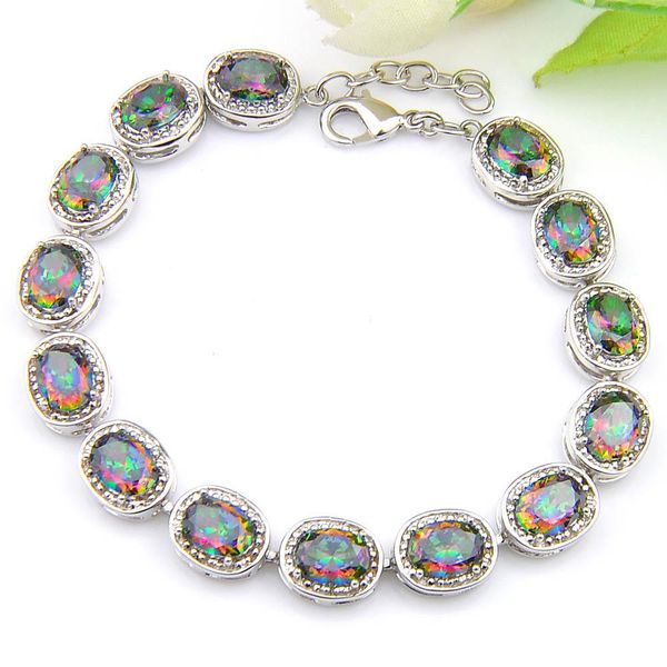charm bracelets 6 pcs europe bracelets oval rainbow mystic z gems sliver for women colored zircon bangles jewelry drop delivery 20 dhj9k, Golden;silver
charm bracelets 6 pcs europe bracelets oval rainbow mystic z gems sliver for women colored zircon bangles jewelry drop delivery 20 dhj9k, Golden;silver