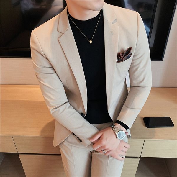 men's suits blazers jacketpants suits fashion men low price business wedding groom pure color blazers trousers 2 pcs set 220909, White;black
men's suits blazers jacketpants suits fashion men low price business wedding groom pure color blazers trousers 2 pcs set 220909, White;black