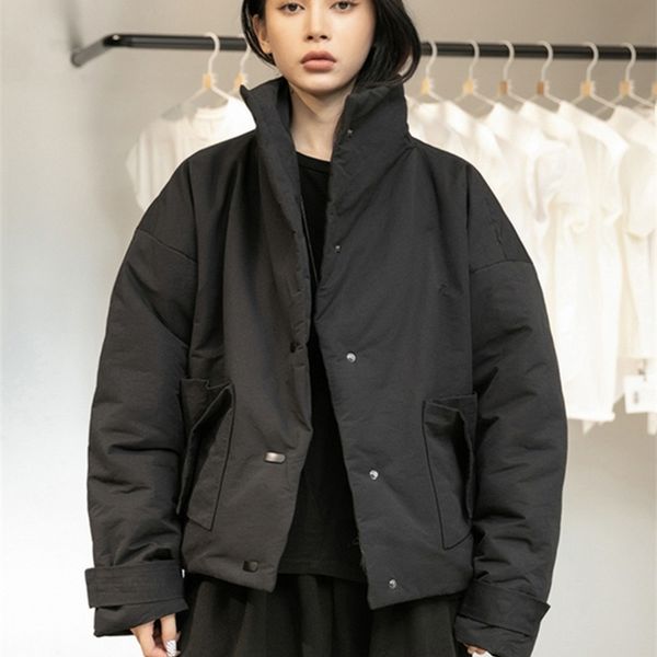 women's down parkas eam black warm short stand collar cotton-padded coat long sleeve loose fit women parkas fashion autumn winter 1dd16
women's down parkas eam black warm short stand collar cotton-padded coat long sleeve loose fit women parkas fashion autumn winter 1dd16