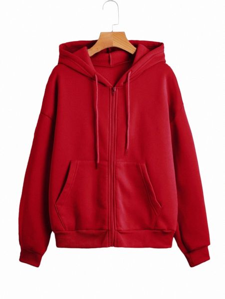 women's hoodies & sweatshirts solid zip up drawstring drop shoulder thermal lined hoodie b86h#, Black
women's hoodies & sweatshirts solid zip up drawstring drop shoulder thermal lined hoodie b86h#, Black