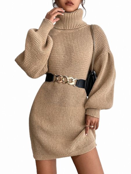 women's sweaters turtleneck lantern sleeve sweater dress without belt g5y1#, White;black
women's sweaters turtleneck lantern sleeve sweater dress without belt g5y1#, White;black