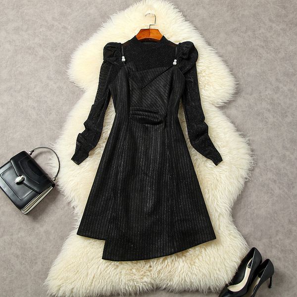 casual dresses european and american women's wear autumn 2022 new styles long sleeve bright silk t-shirt fashion irregular dress two-pi, Black;gray
casual dresses european and american women's wear autumn 2022 new styles long sleeve bright silk t-shirt fashion irregular dress two-pi, Black;gray