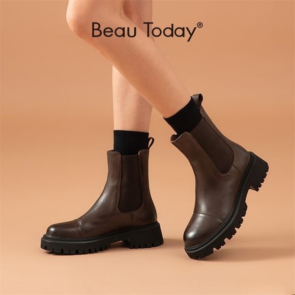 boots beautodaycowhide round toe ankle boots for women thick sole elastic shoes hand made chelsea fs02379 220908, Black
boots beautodaycowhide round toe ankle boots for women thick sole elastic shoes hand made chelsea fs02379 220908, Black
