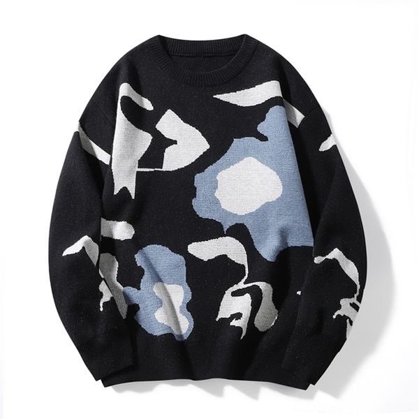 men s sweaters loose fit autumn winter fashion clothing harajuku crewneck long sleeve knitted jumper warm oversized 220908, White;black
men s sweaters loose fit autumn winter fashion clothing harajuku crewneck long sleeve knitted jumper warm oversized 220908, White;black
