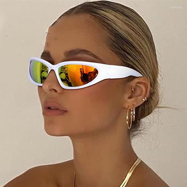 sunglasses cool hip hop mirror women vintage fashion white frame steampunk sports sun glasses for men gothic y2k, White;black
sunglasses cool hip hop mirror women vintage fashion white frame steampunk sports sun glasses for men gothic y2k, White;black