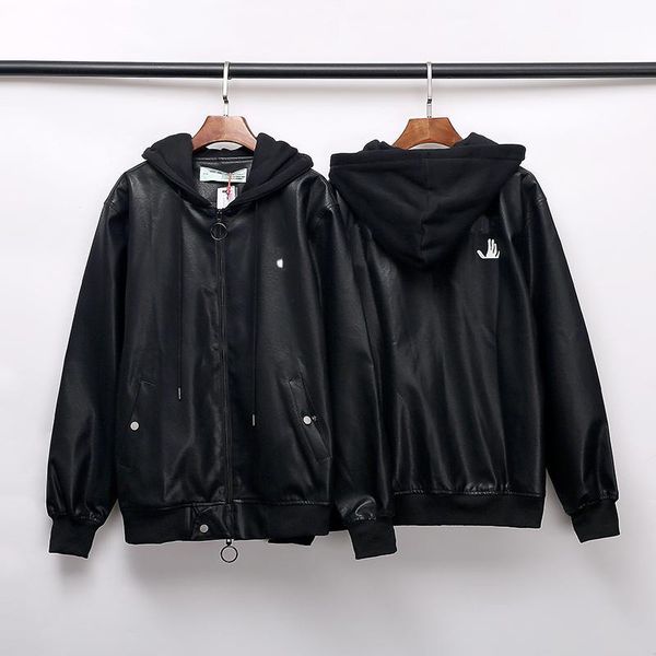 designer leather jacket autumn and winter offs fashion brand new logo hooded leather jacket men's and women's youth cardigan jacke, Black
designer leather jacket autumn and winter offs fashion brand new logo hooded leather jacket men's and women's youth cardigan jacke, Black