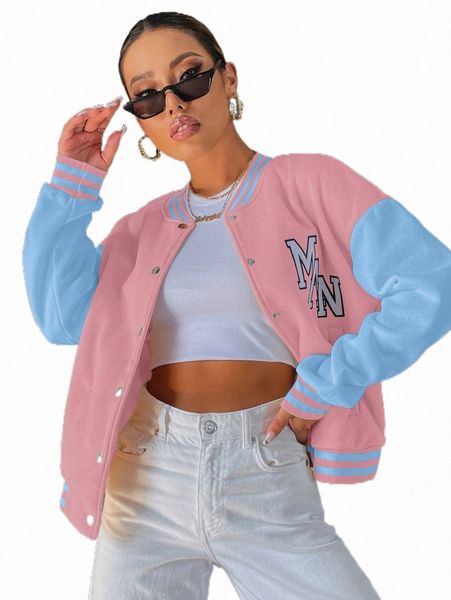 women's jackets letter embroidery drop shoulder two tone thermal lined bomber jacket q4sa#, Black;brown
women's jackets letter embroidery drop shoulder two tone thermal lined bomber jacket q4sa#, Black;brown