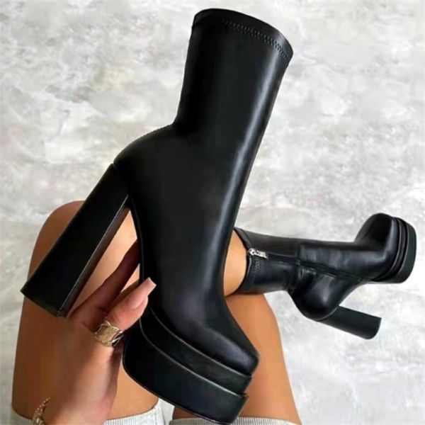 boots women platform boots chunky heels designer shoes for women motorcycle boots side zipper womens ankle botas femininas 220908, Black
boots women platform boots chunky heels designer shoes for women motorcycle boots side zipper womens ankle botas femininas 220908, Black