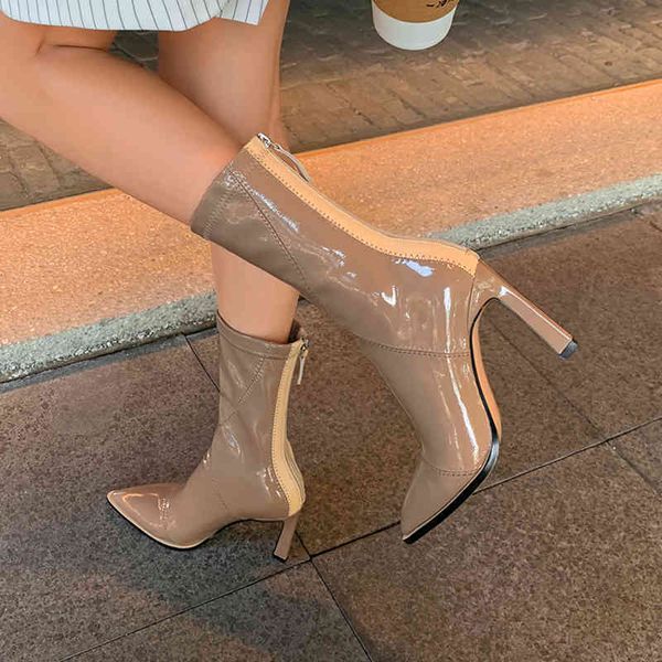 boots arden furtado spring autumn women half mixed colors pointed toe stilettos heels back zipper leg slimming short 220906, Black
boots arden furtado spring autumn women half mixed colors pointed toe stilettos heels back zipper leg slimming short 220906, Black