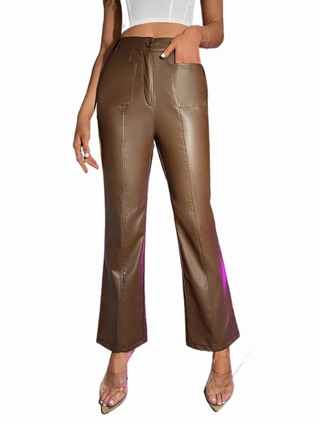 women's pants & capris mian twins x high waist patched pocket pu leather flare leg pants k50v#, Black;white
women's pants & capris mian twins x high waist patched pocket pu leather flare leg pants k50v#, Black;white