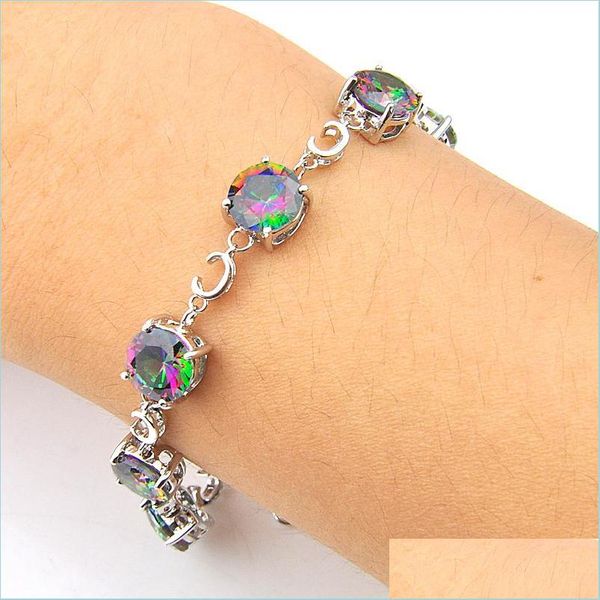 charm bracelets 6 pcs colorf bracelet bracelets round z gems sier fashion for women zircon gift jewelry 8" drop delivery 2021 ffsh dhp0, Golden;silver
charm bracelets 6 pcs colorf bracelet bracelets round z gems sier fashion for women zircon gift jewelry 8" drop delivery 2021 ffsh dhp0, Golden;silver