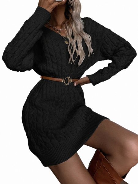 women's sweaters cable knit drop shoulder sweater dress without belt r45x#, White;black
women's sweaters cable knit drop shoulder sweater dress without belt r45x#, White;black
