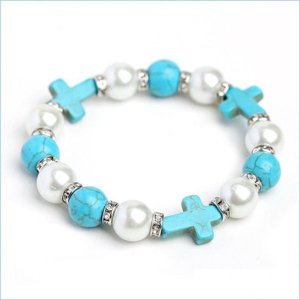 beaded strands christ cross bracelet turquoise rhinestone pearl single circle jewelry drop delivery 2021 bracelets dhseller2010 dhdhf, Black
beaded strands christ cross bracelet turquoise rhinestone pearl single circle jewelry drop delivery 2021 bracelets dhseller2010 dhdhf, Black