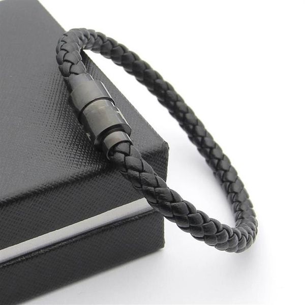 luxury black woven leather bracelets magnetic shut design with six star branding french man jewelry charm bracelet as christmas gi264s, Golden;silver
luxury black woven leather bracelets magnetic shut design with six star branding french man jewelry charm bracelet as christmas gi264s, Golden;silver