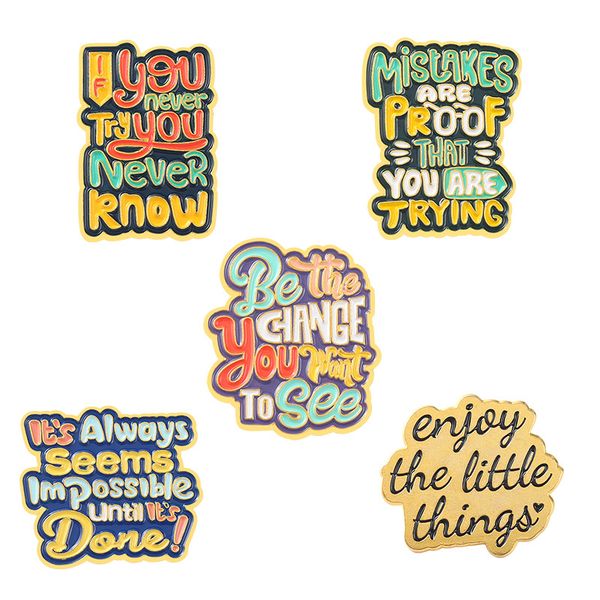 alloy letter brooches 5pcs set self-motivation badges gold plated inspirational quotes pin jewelry gift bag accessories, Gray
alloy letter brooches 5pcs set self-motivation badges gold plated inspirational quotes pin jewelry gift bag accessories, Gray