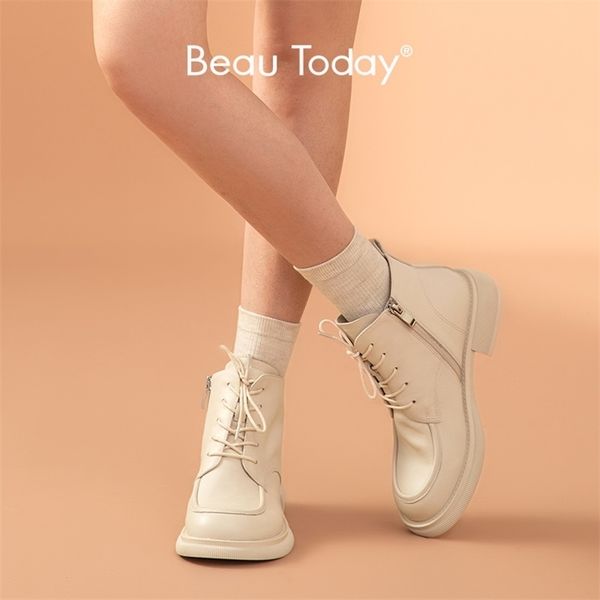 boots beautoday ankle boots women genuine cow leather sewing round toe crosstied side zipper low heel casual female shoes 04211 220908, Black
boots beautoday ankle boots women genuine cow leather sewing round toe crosstied side zipper low heel casual female shoes 04211 220908, Black