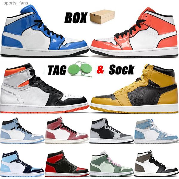 2021 with box basketball shoes 1 jumpman 1s men women signal blue turf orange pollen electro bred obsidian unc trainers outdoor sneakers
2021 with box basketball shoes 1 jumpman 1s men women signal blue turf orange pollen electro bred obsidian unc trainers outdoor sneakers