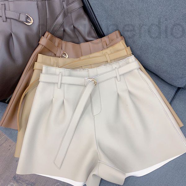 women's jumpsuits & rompers designer leather sheep skin shorts with high waist and elastic belt wide leg pants simple casual new leathe, Black;white
women's jumpsuits & rompers designer leather sheep skin shorts with high waist and elastic belt wide leg pants simple casual new leathe, Black;white