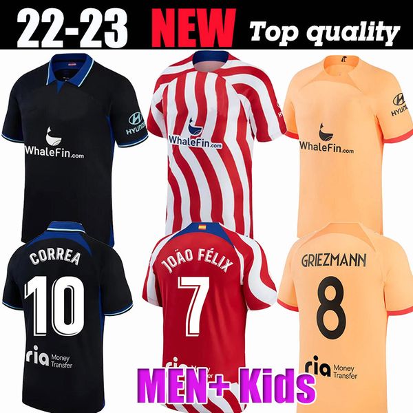 s-4xl 22 23 atletico madrids soccer jerseys joao felix 2022 2023 m. llorente correa camiseta football shirts uniforms men kids kit set griez, Black;yellow
s-4xl 22 23 atletico madrids soccer jerseys joao felix 2022 2023 m. llorente correa camiseta football shirts uniforms men kids kit set griez, Black;yellow
