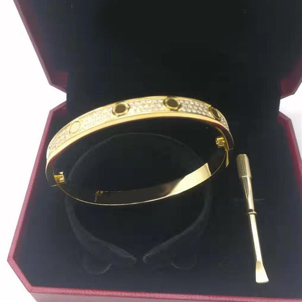 logo luxury screw bracelet women stainless steel rose gold couple diamond 3 rows fashion jewelry in hand valentine day gift for gi329y, Golden;silver
logo luxury screw bracelet women stainless steel rose gold couple diamond 3 rows fashion jewelry in hand valentine day gift for gi329y, Golden;silver