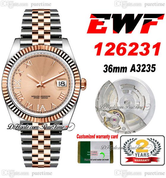 ewf just 126231 a3235 automatic watch mens ladies 36 two tone rose gold champagne roman dial jubileesteel bracelet super edition same series, Slivery;brown
ewf just 126231 a3235 automatic watch mens ladies 36 two tone rose gold champagne roman dial jubileesteel bracelet super edition same series, Slivery;brown