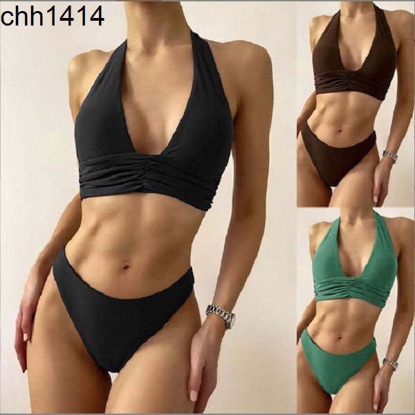 women's swimwear bikini solid color split swimsuit women bikini european and american, White;black
women's swimwear bikini solid color split swimsuit women bikini european and american, White;black