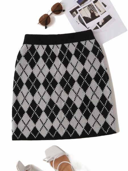women's sweaters argyle pattern knit skirt 2022 new s8zb#, White;black
women's sweaters argyle pattern knit skirt 2022 new s8zb#, White;black