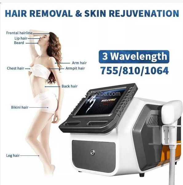 clinic 810 diode laser hair removal machine skin rejuvenation ice laser 755nm 810nm 1064nm painless with cooling system, Black
clinic 810 diode laser hair removal machine skin rejuvenation ice laser 755nm 810nm 1064nm painless with cooling system, Black