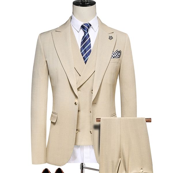 men's suits blazers jacketvestpants men's casual solid color 3 pieces suits male one button blazers coat trousers fall double slit, White;black
men's suits blazers jacketvestpants men's casual solid color 3 pieces suits male one button blazers coat trousers fall double slit, White;black